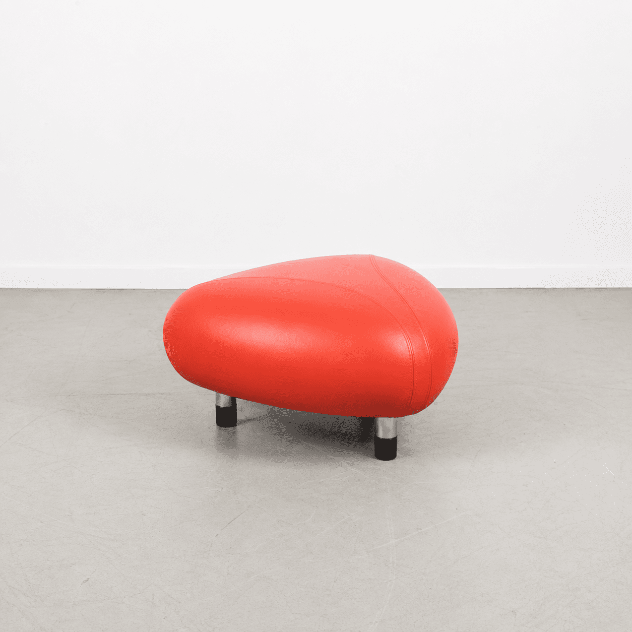 Leolux Pallone Hocker Rood Leer