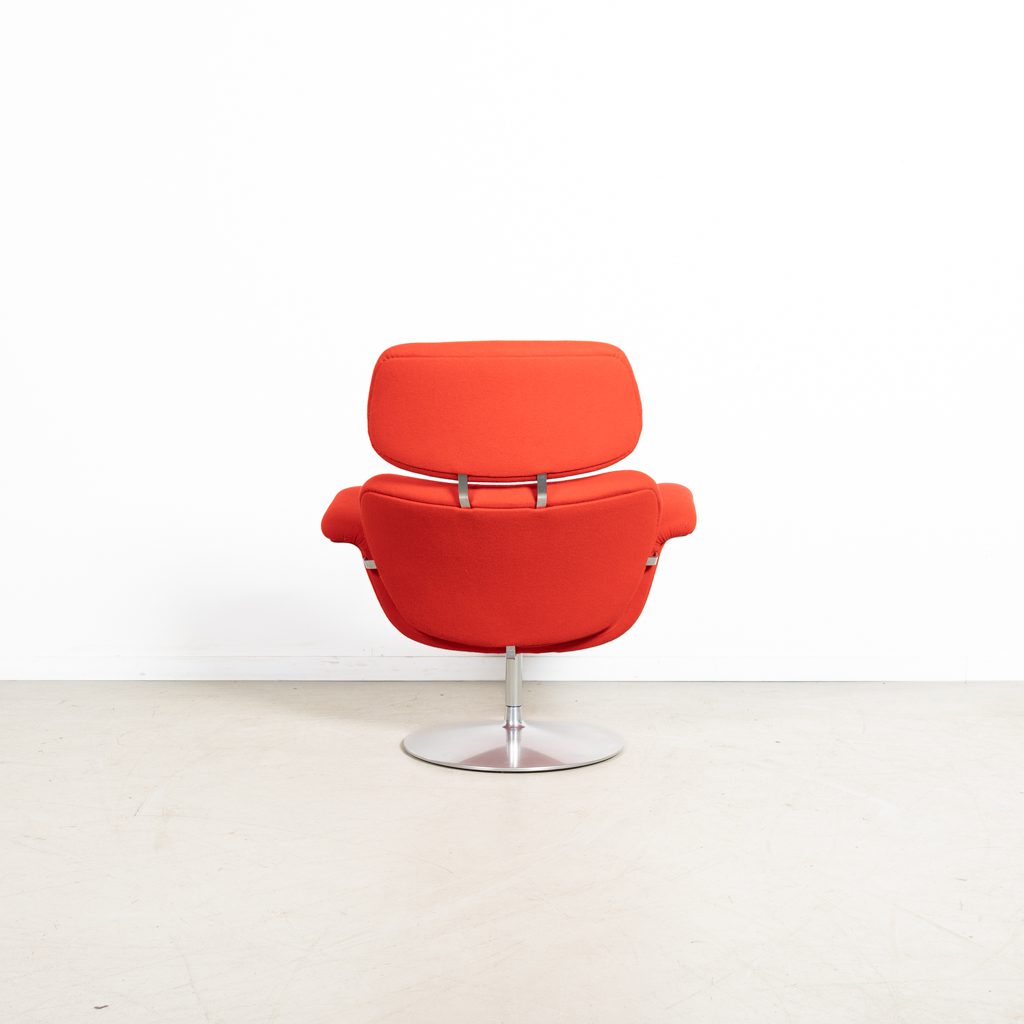 Artifort Big Tulip Fauteuil Rood Stof + Hocker - Image 5