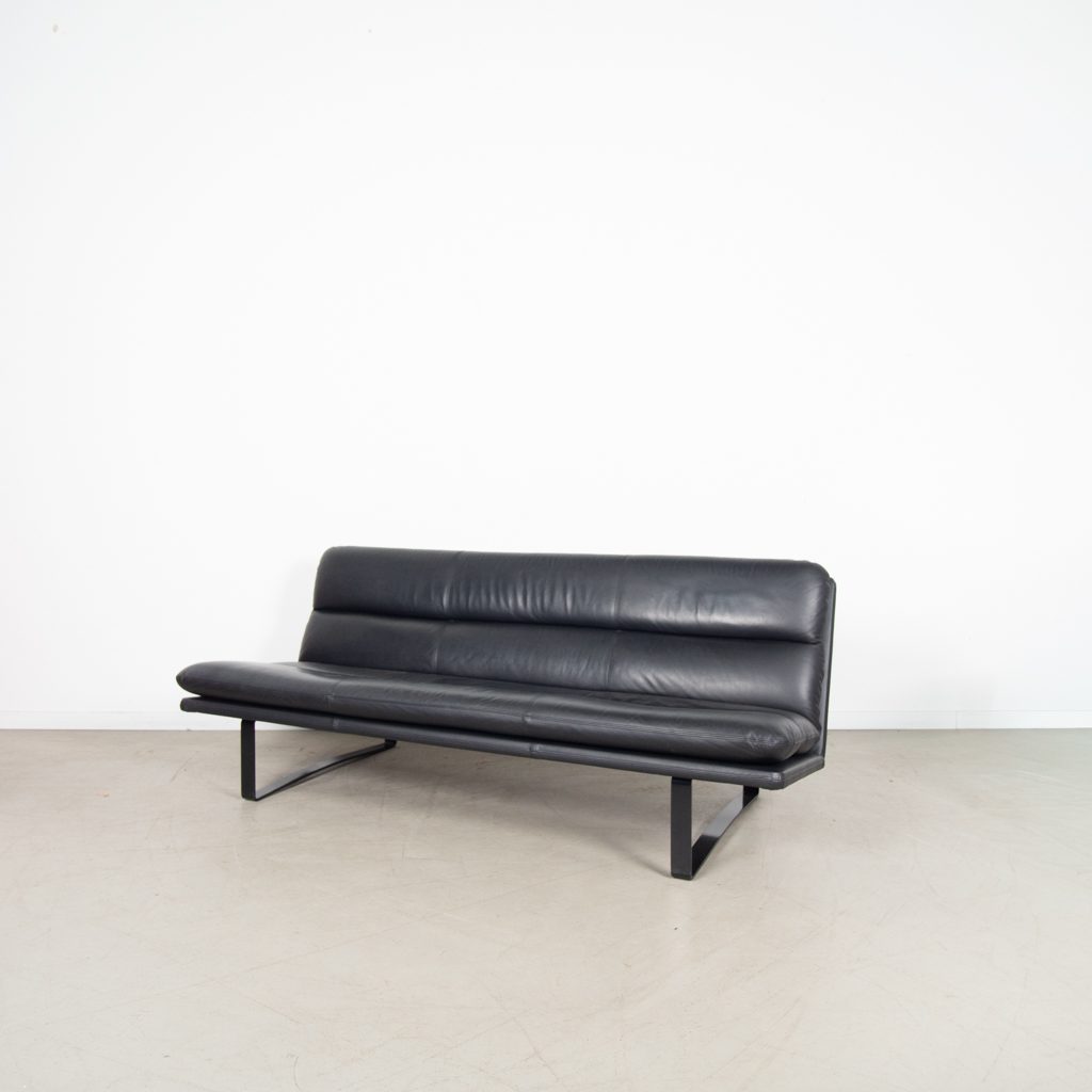Artifort C683 Bank 3-Zits Zwart Leer - Image 3