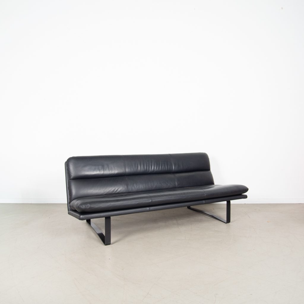 Artifort C683 Bank 3-Zits Zwart Leer