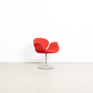 Artifort Little Tulip Stoel Rood Stof - Aluminium