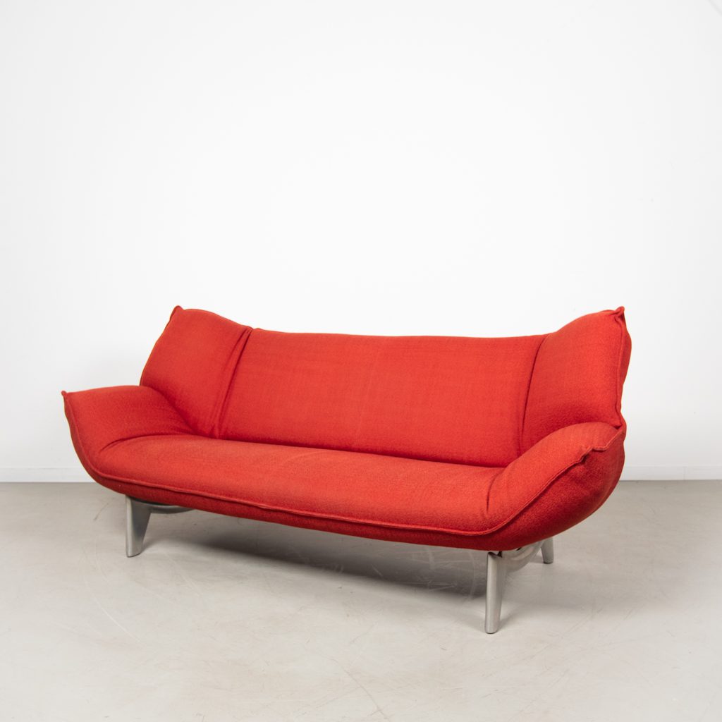 Leolux Tango Bank 3-Zits Tamato Rood Stof - Image 4