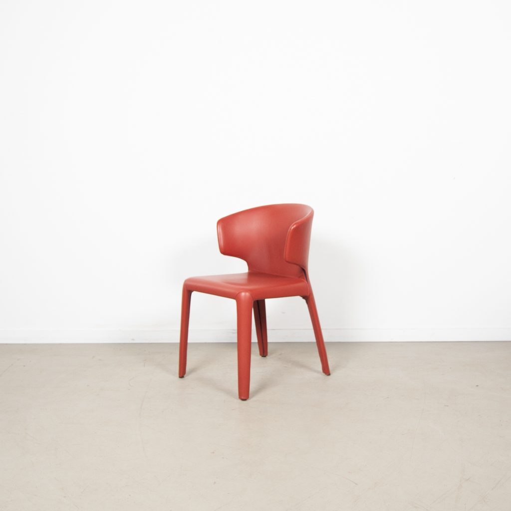 Cassina Hola Stoel Rood Leer - Image 3