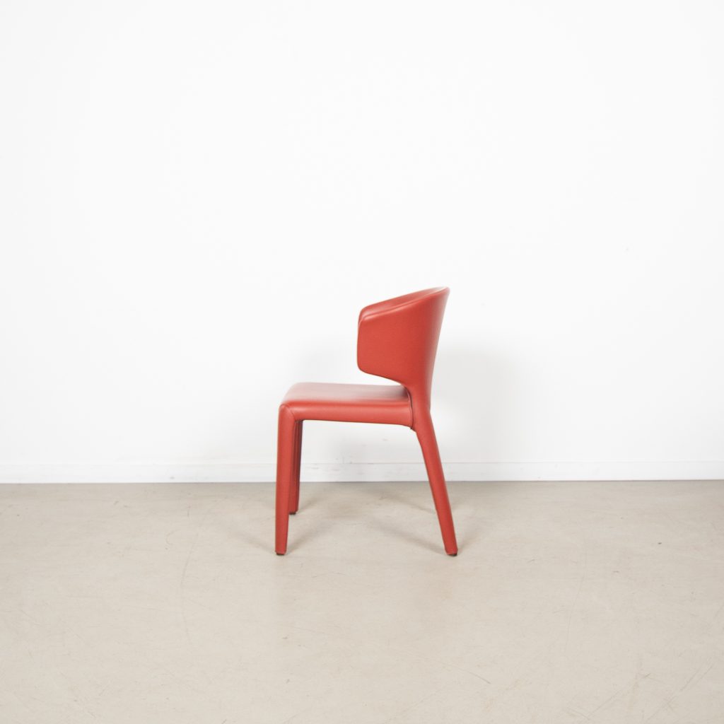 Cassina Hola Stoel Rood Leer - Image 4