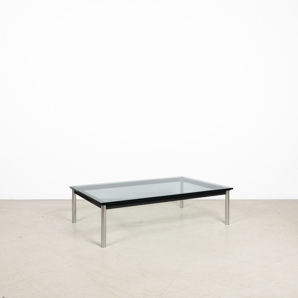 Cassina LC10-P Salontafel Zwart Glas - Chroom