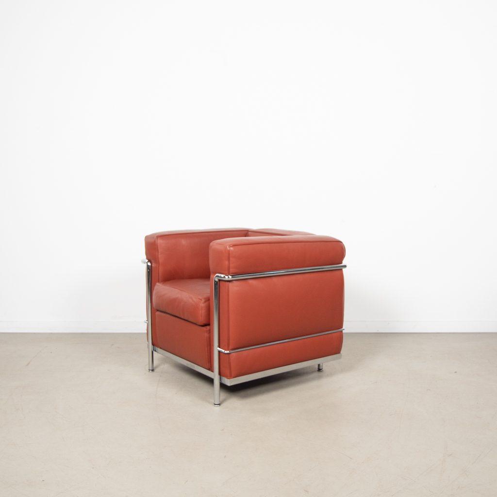 Cassina LC2 Fauteuil Terracotta Leer - Image 3