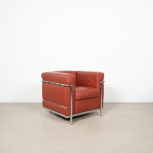 Cassina LC2 Fauteuil Terracotta Leer