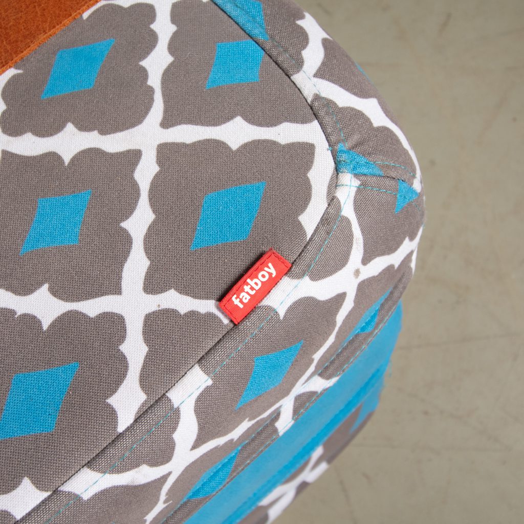 Fatboy Baboesjka Poef Blauw/Grijs Stof (Patroon 1) - Image 2