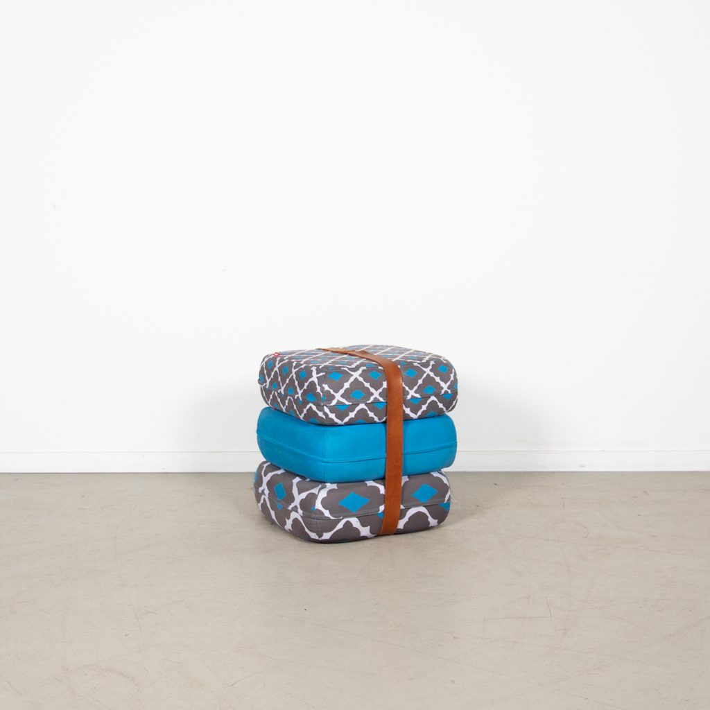 Fatboy Baboesjka Poef Blauw/Grijs Stof (Patroon 1)