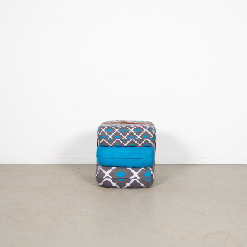 Fatboy Baboesjka Poef Blauw/Grijs Stof (Patroon 1) - Image 4