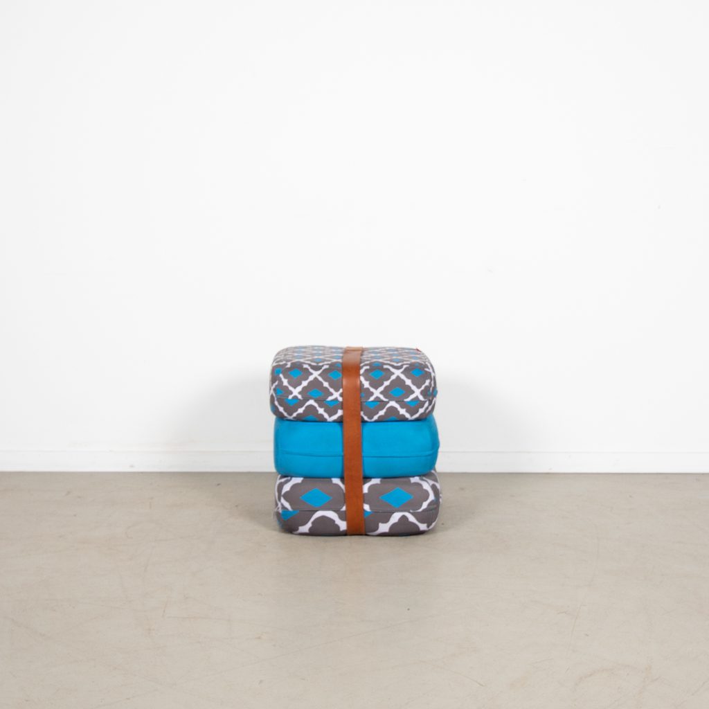 Fatboy Baboesjka Poef Blauw/Grijs Stof (Patroon 1) - Image 3