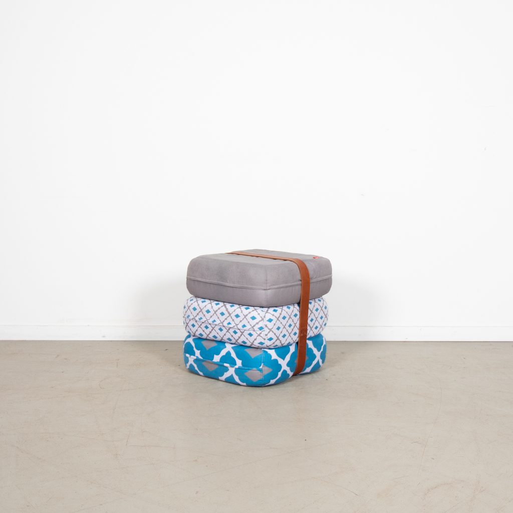 Fatboy Baboesjka Poef Blauw/Grijs Stof (Patroon 2)