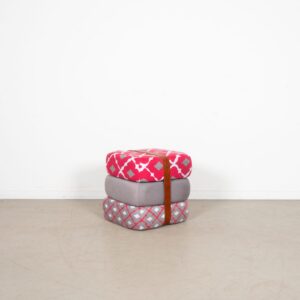 Fatboy Baboesjka Poef Rood/Grijs Stof (Patroon 2)
