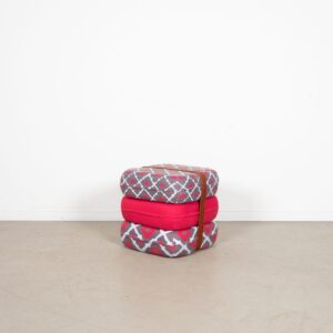 Fatboy Baboesjka Poef Rood/Grijs Stof (Patroon 1)