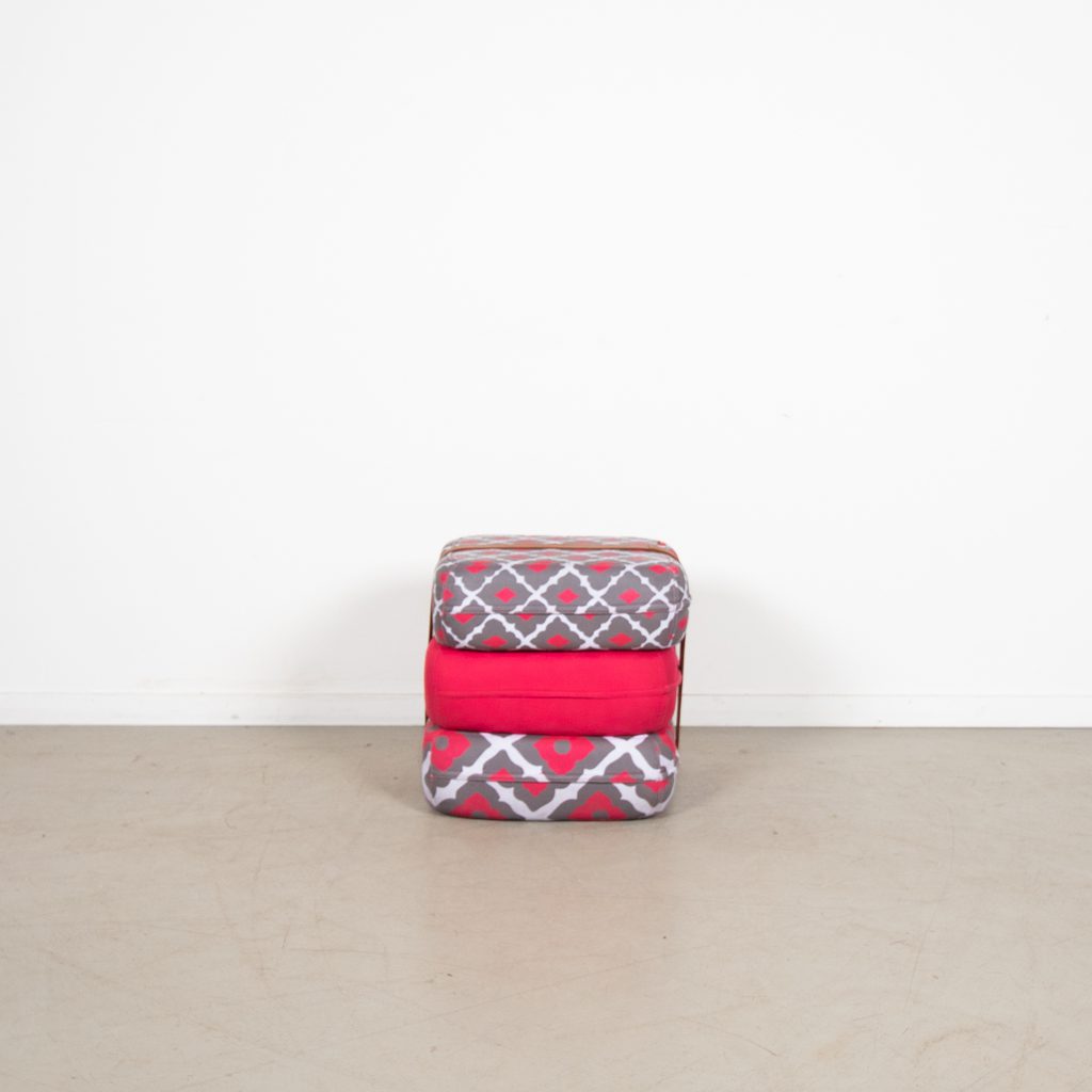 Fatboy Baboesjka Poef Rood/Grijs Stof (Patroon 1) - Image 2