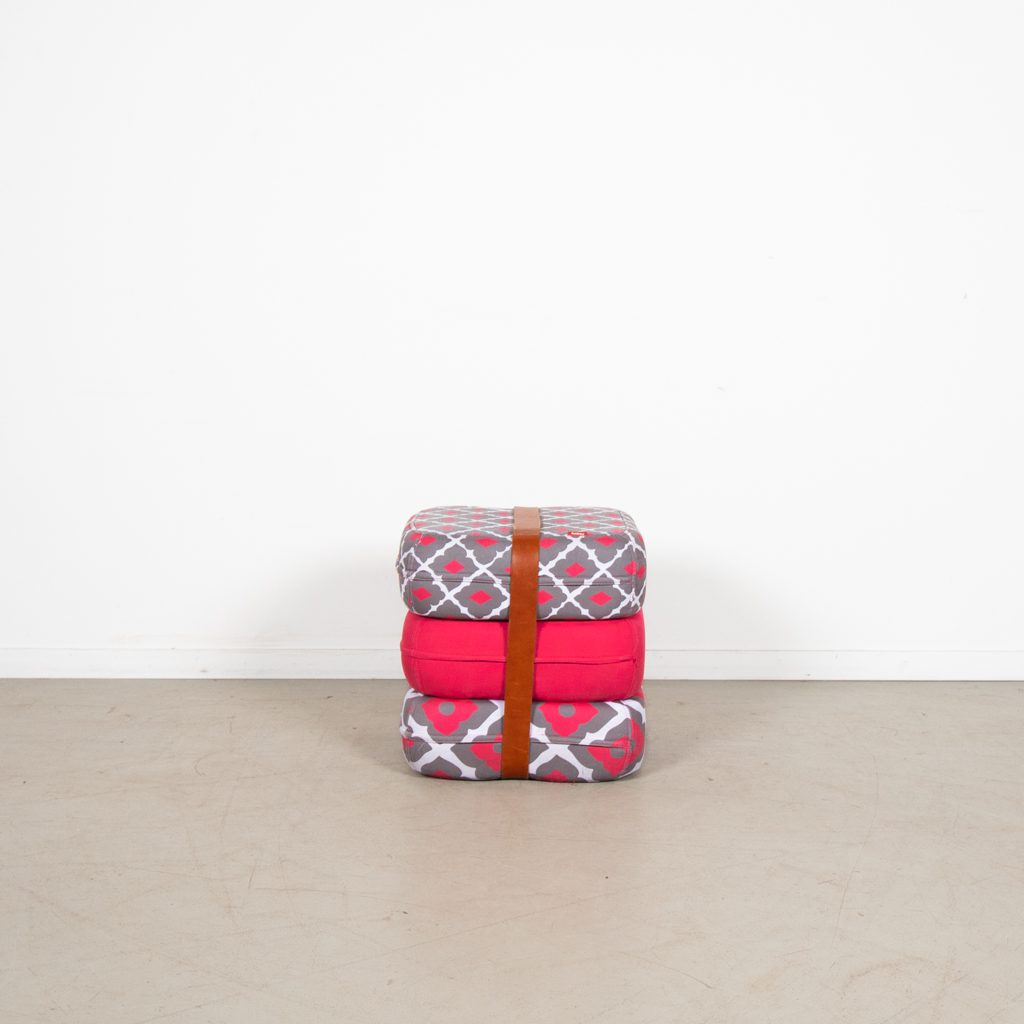 Fatboy Baboesjka Poef Rood/Grijs Stof (Patroon 1) - Image 3