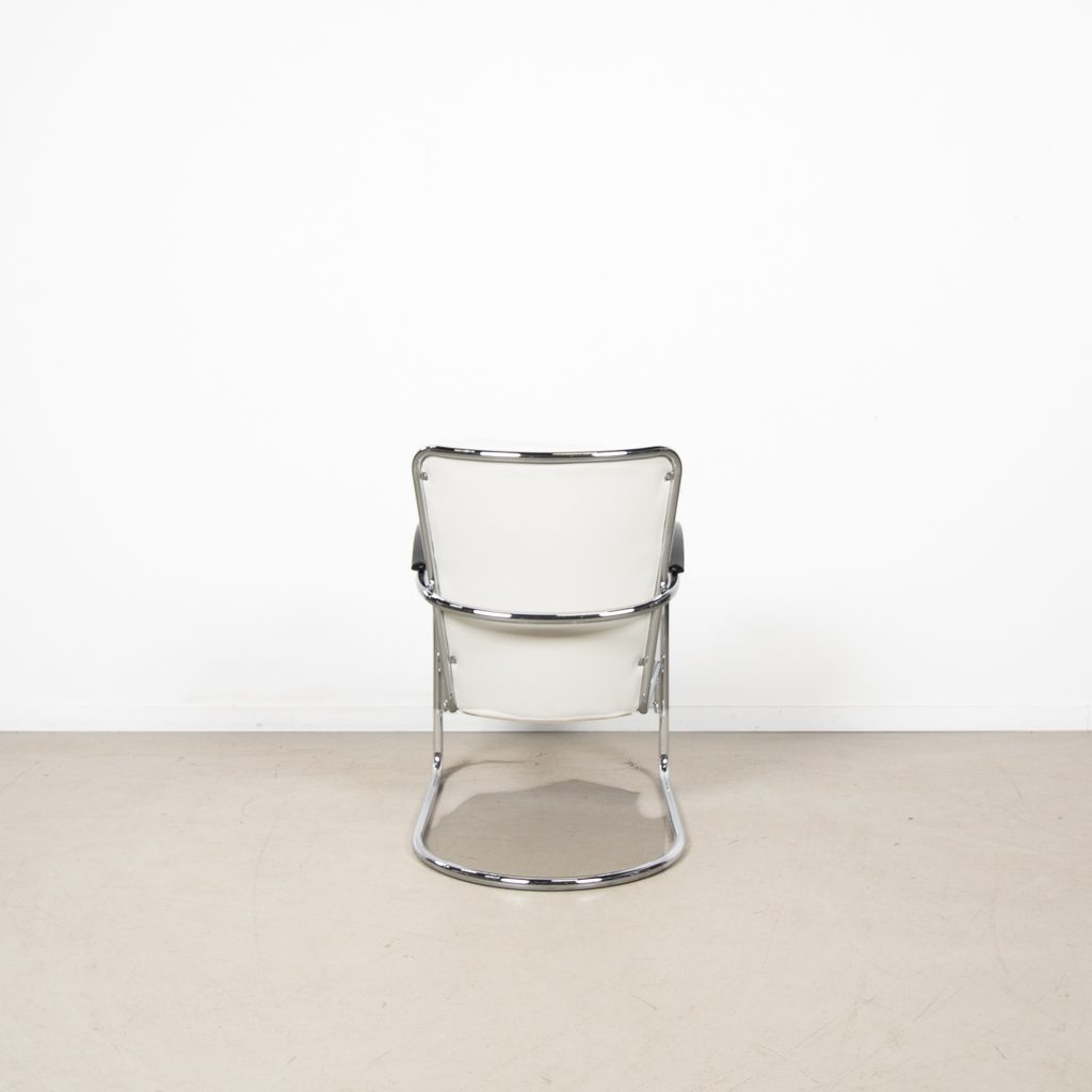 Gispen 412S Fauteuil Wit Leer - Image 5