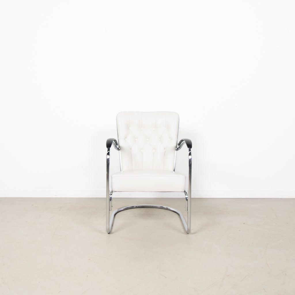 Gispen 412S Fauteuil Wit Leer - Image 2
