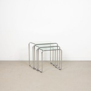 Gispen Mimiset Bijzettafels Glas - Chroom