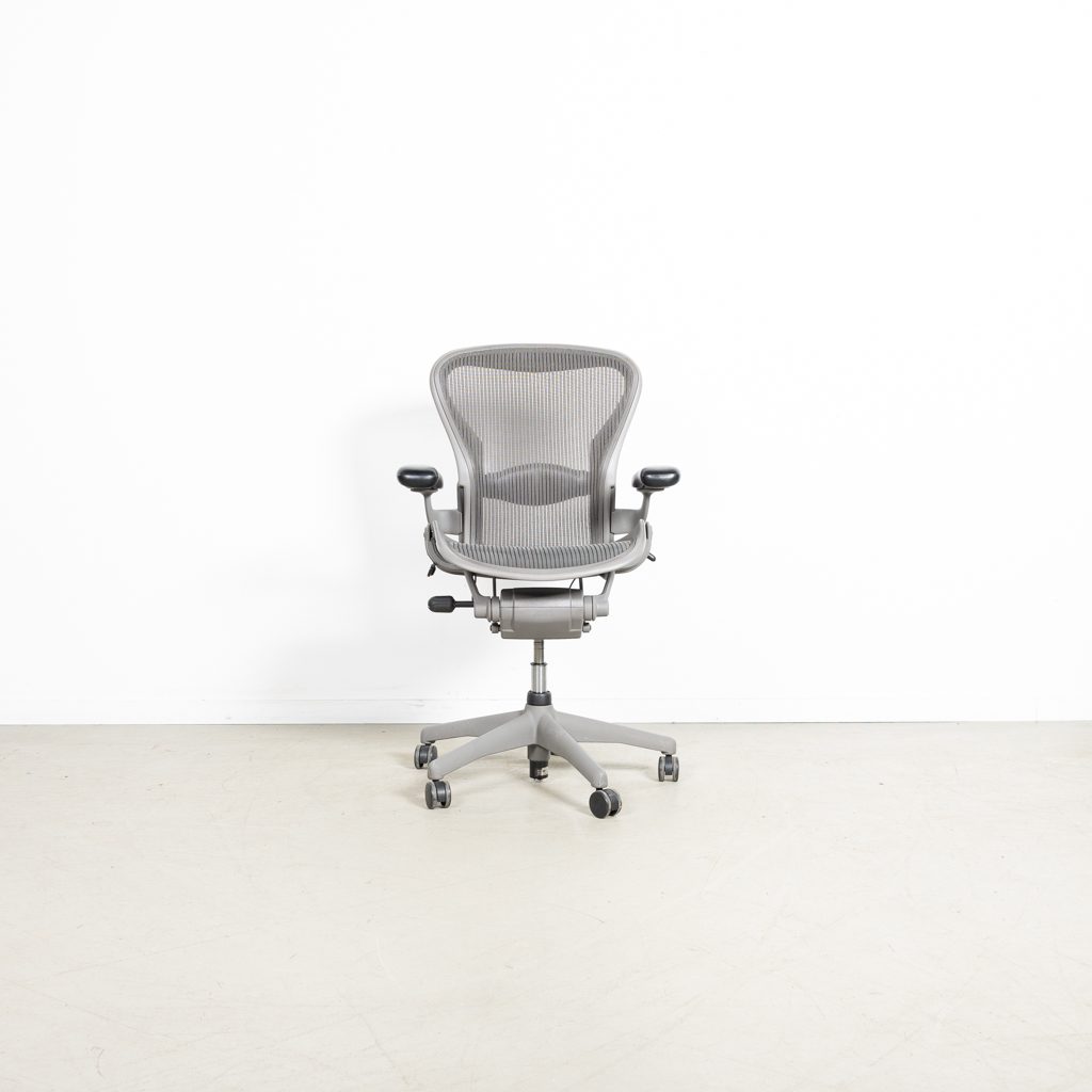 Mega Actie: Herman Miller Aeron Mineral Pellicle Maat B - Titanium - Image 2