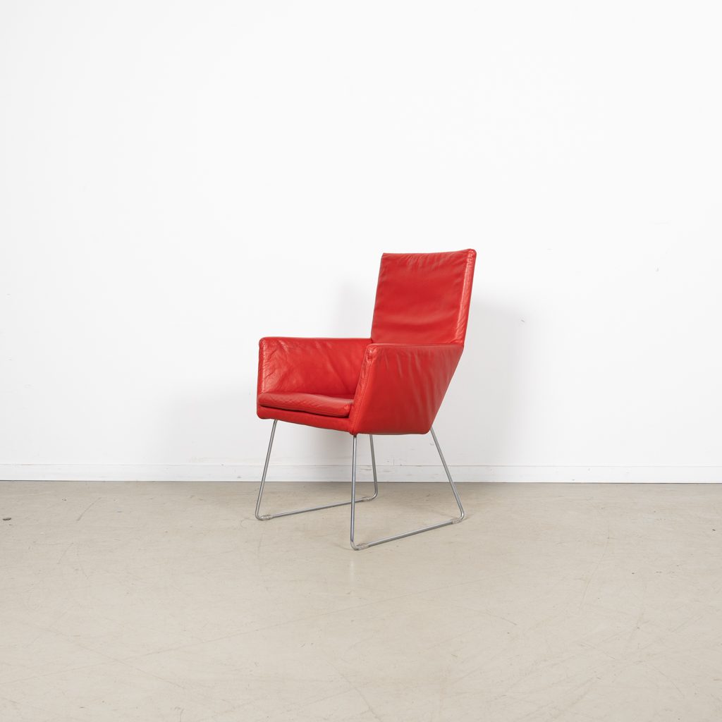 Label Donna Fauteuil Rood Leer - Image 3