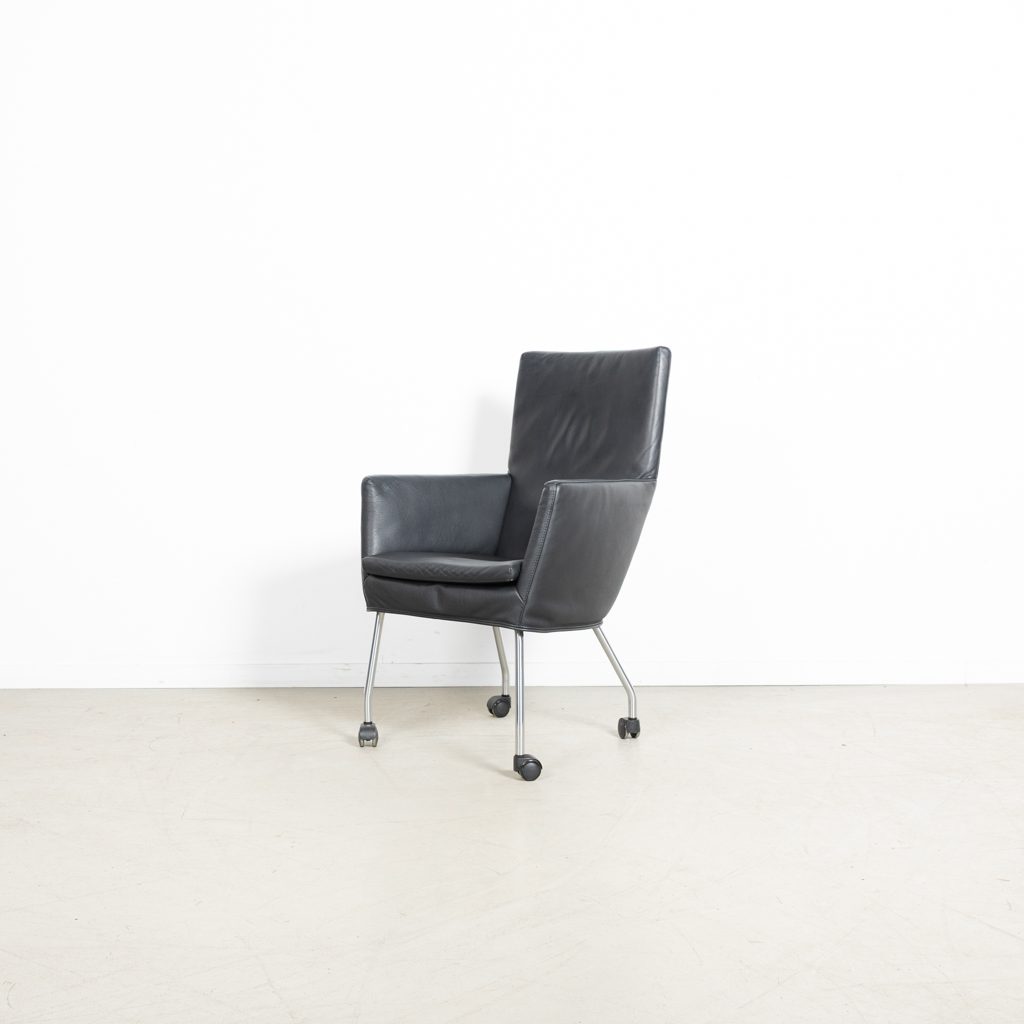 Label Donna Rock Stoel Zwart Leer - Chroom - Image 3