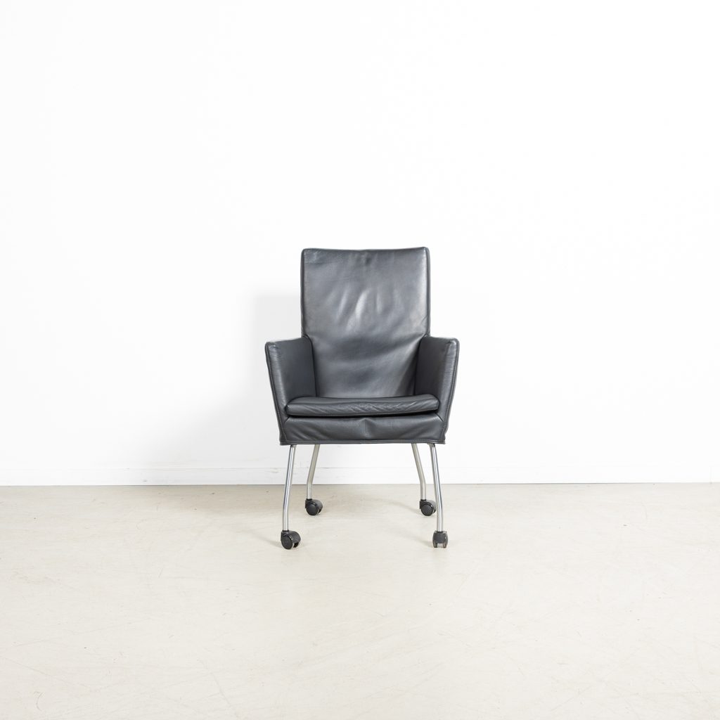 Label Donna Rock Stoel Zwart Leer - Chroom - Image 2