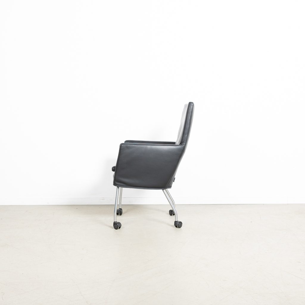 Label Donna Rock Stoel Zwart Leer - Chroom - Image 4