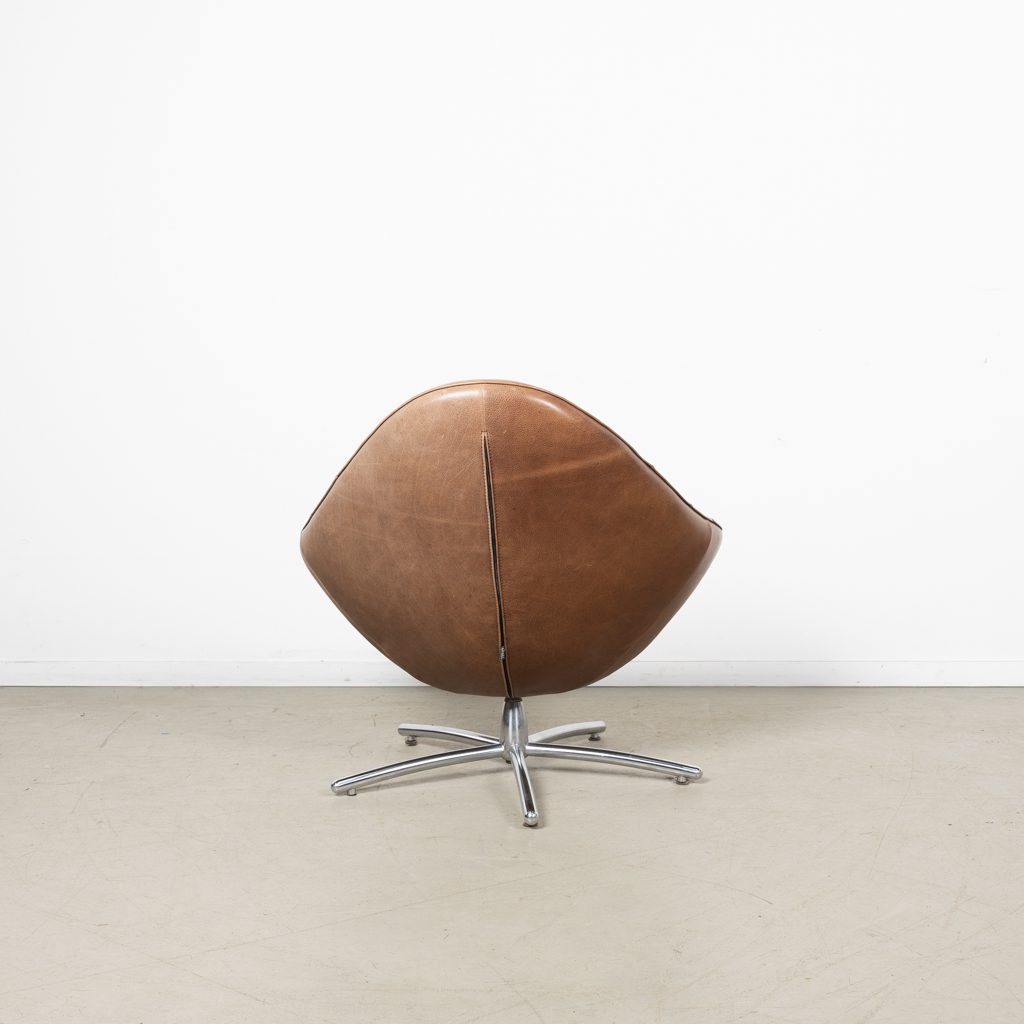 Label Hidde Fauteuil Donker Cognac Leer - Image 5