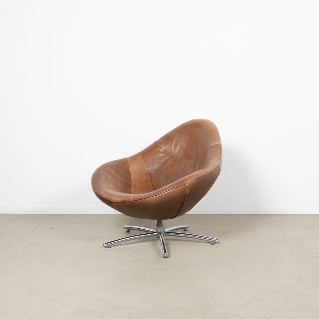 Label Hidde Fauteuil Donker Cognac Leer - Image 3