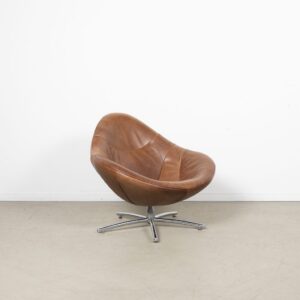 Label Hidde Fauteuil Donker Cognac Leer