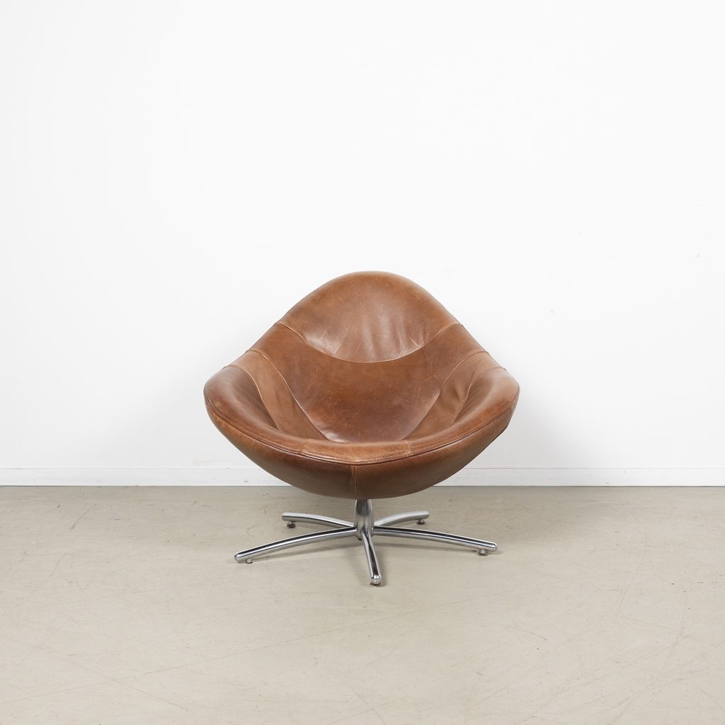 Label Hidde Fauteuil Donker Cognac Leer - Image 2