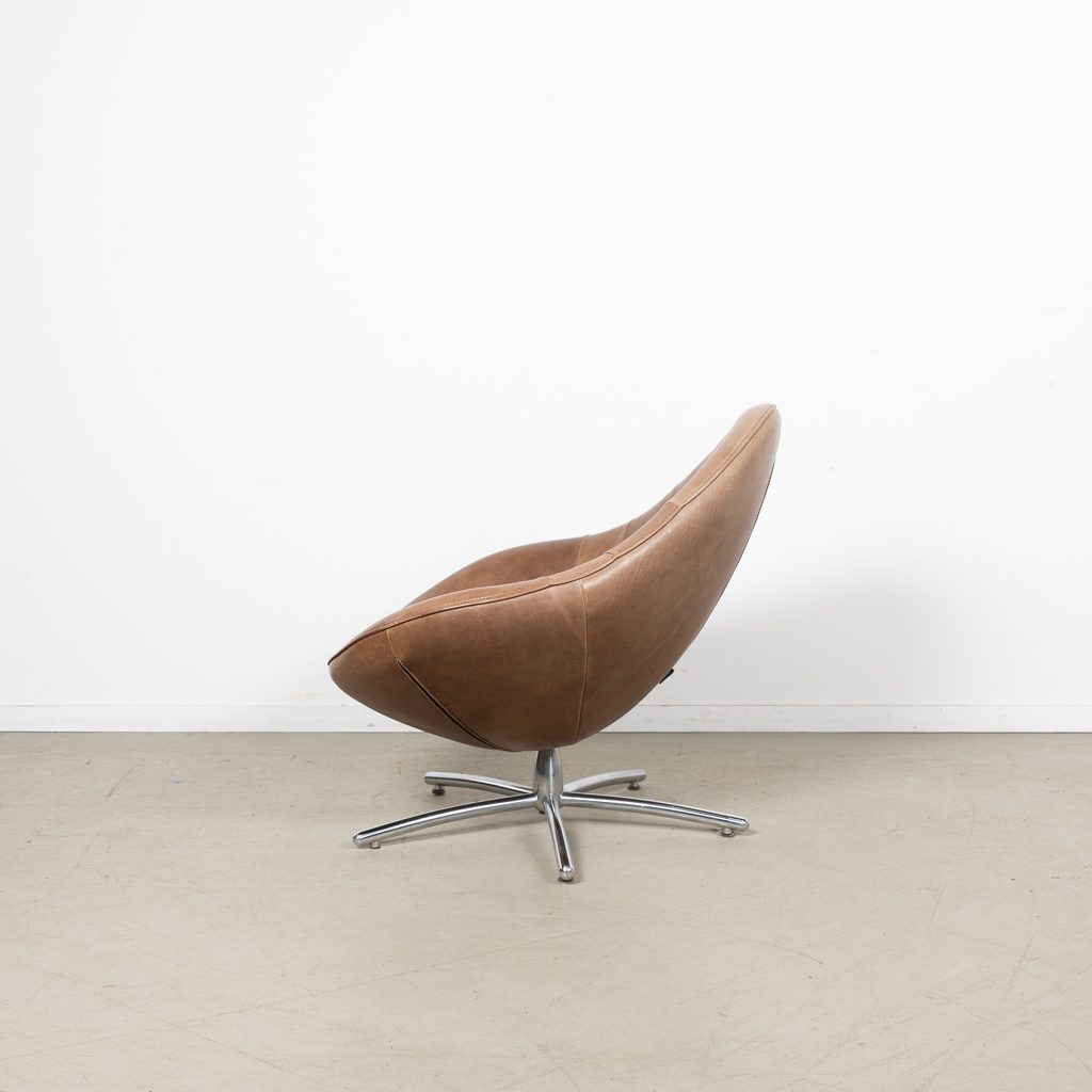 Label Hidde Fauteuil Donker Cognac Leer - Image 4