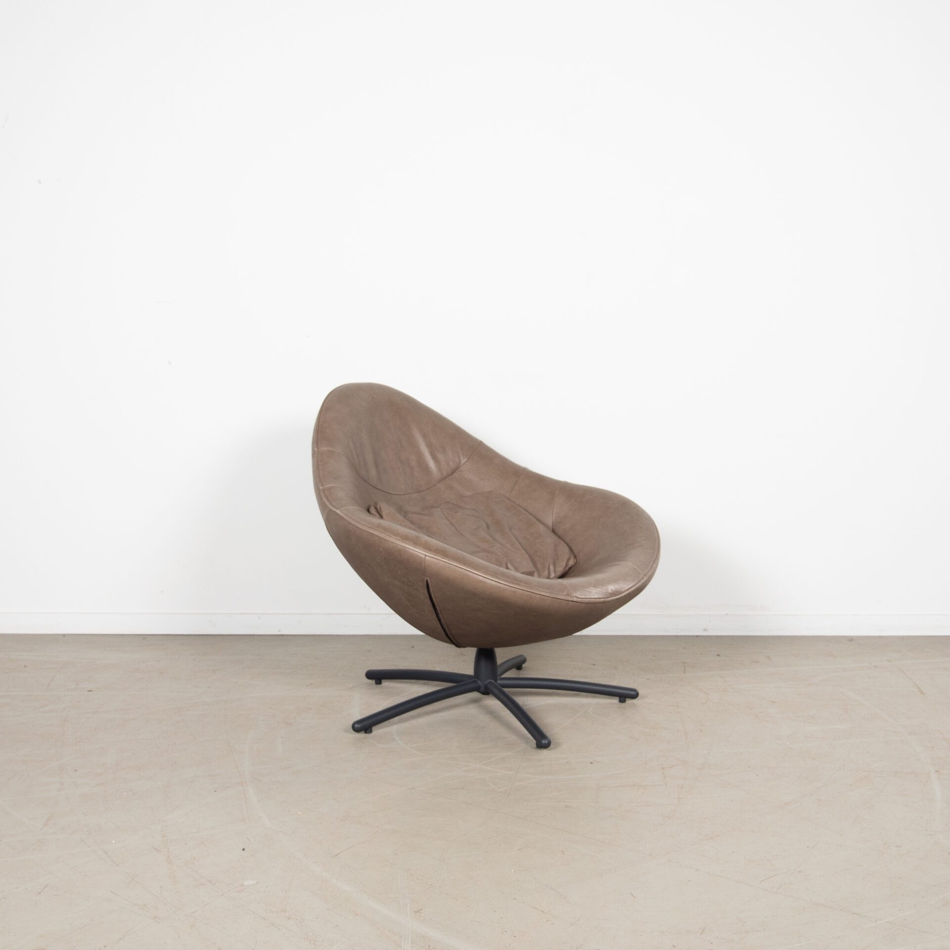 Label Hidde Fauteuil Taupe Leer