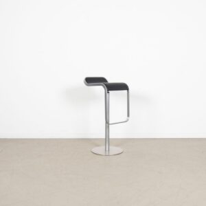 Lapalma LEM Kruk Zwart Ribbel Leer - Chroom