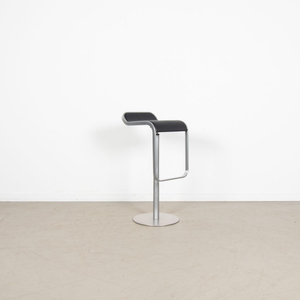 Lapalma LEM Kruk Zwart Ribbel Leer - Chroom