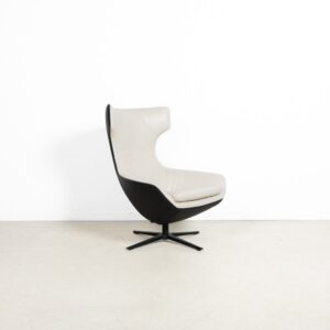 Leolux Caruzzo Fauteuil Wit/Zwart Leer