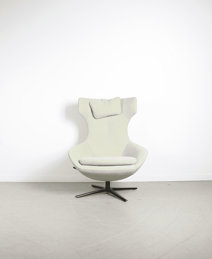 Leolux Caruzzo Plus Fauteuil Beige Stof + Hocker - Image 3