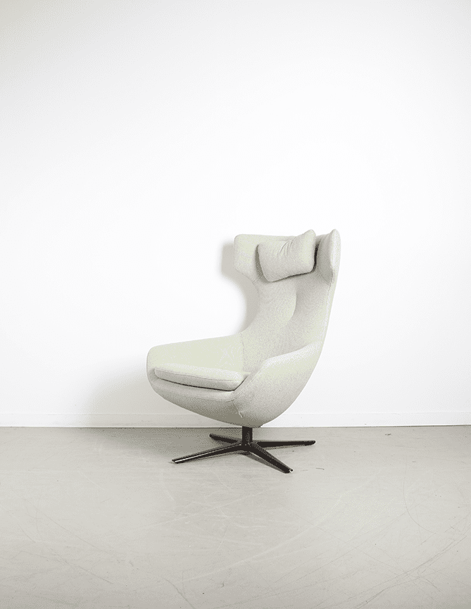 Leolux Caruzzo Plus Fauteuil Beige Stof + Hocker - Image 4