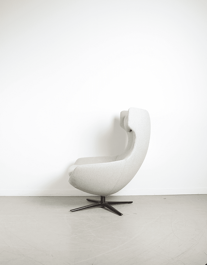 Leolux Caruzzo Plus Fauteuil Beige Stof + Hocker - Image 5