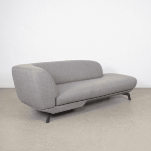 Leolux Flint Divan Bank 2,5-Zits Grijs Stof + Hocker