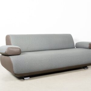 Leolux Guadalupe Bank 3-Zits Lichtgrijs Stof/Leer