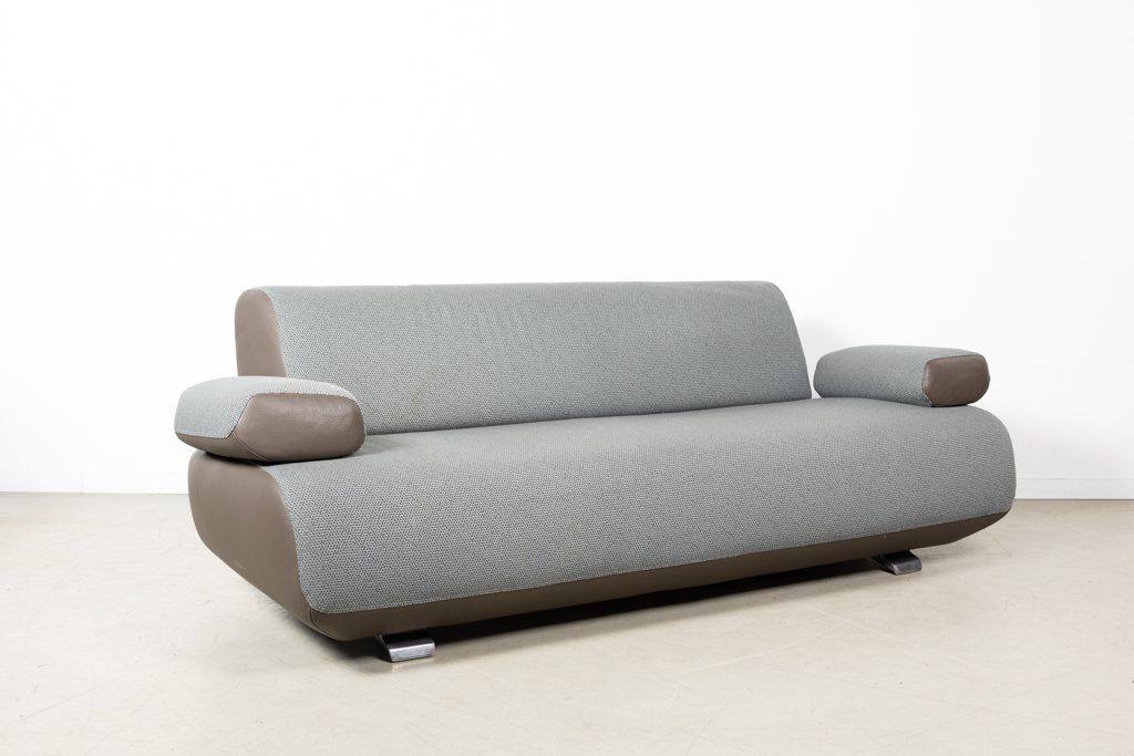 Leolux Guadalupe Bank 3-Zits Lichtgrijs Stof/Leer