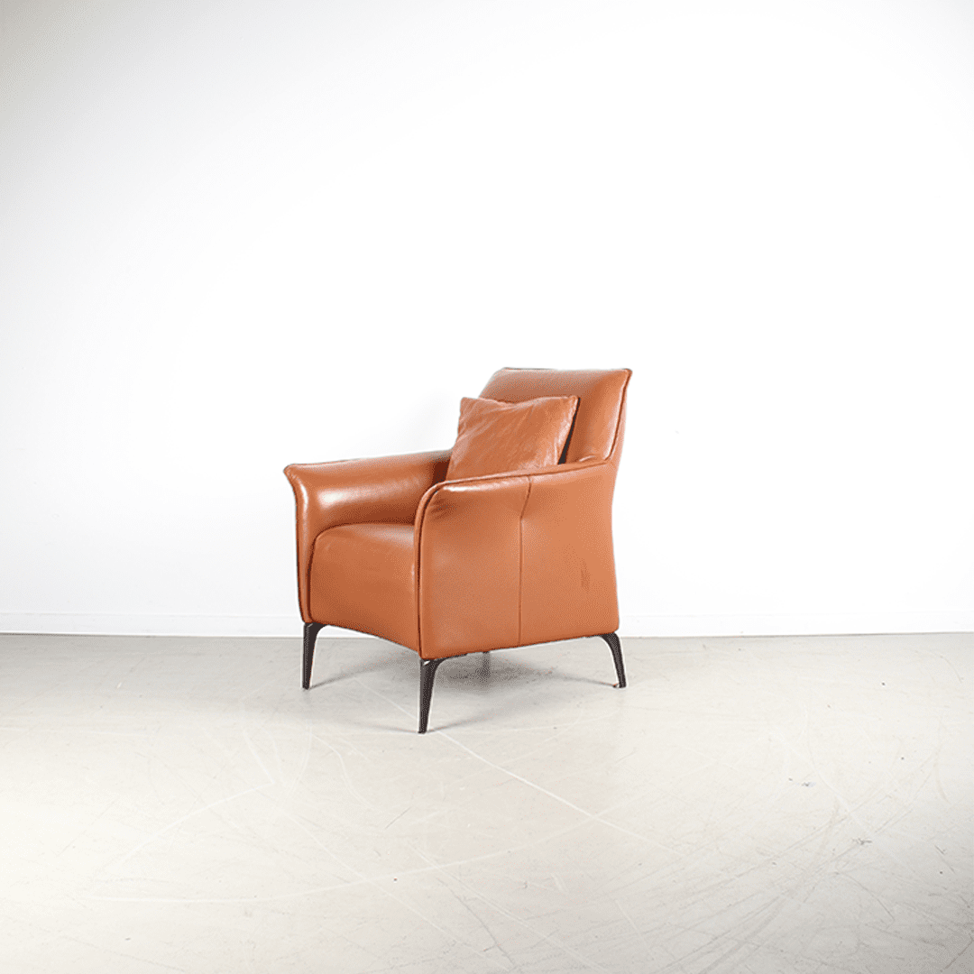 Leolux Mayuro Fauteuil Cognac Leer - Image 3