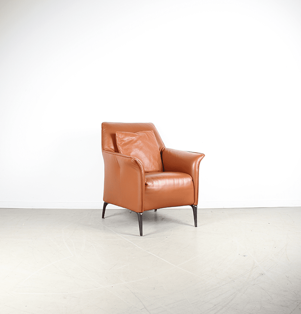 Leolux Mayuro Fauteuil Cognac Leer