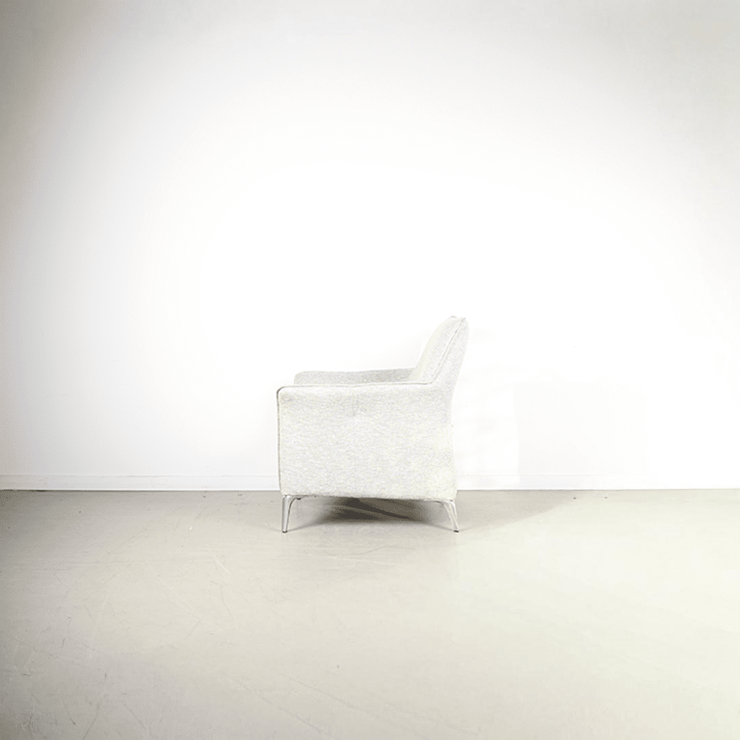Leolux Mayuro Fauteuil Grijs Stof - Chroom - Image 4
