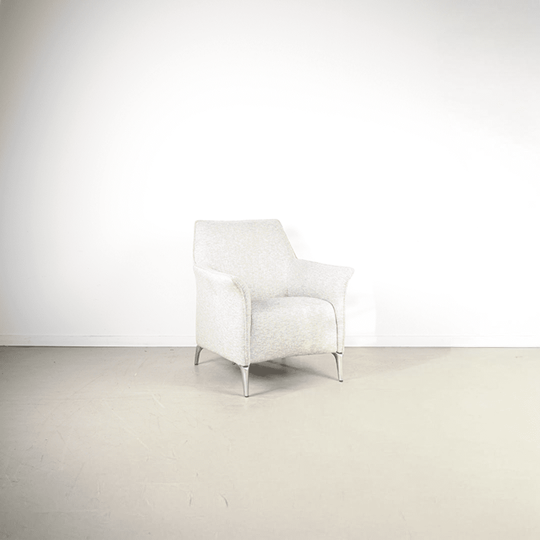 Leolux Mayuro Fauteuil Grijs Stof - Chroom