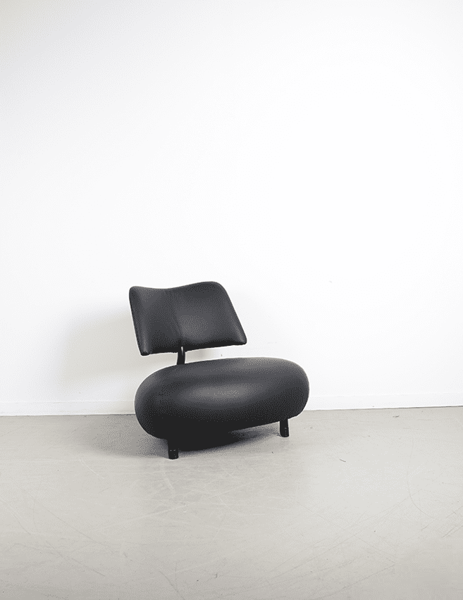 Leolux Pallone Fauteuil Zwart Leer