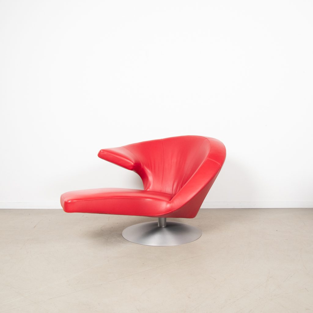 Leolux Parabolica Fauteuil Rood Leer - Image 3