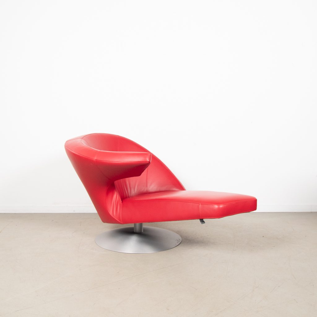 Leolux Parabolica Fauteuil Rood Leer